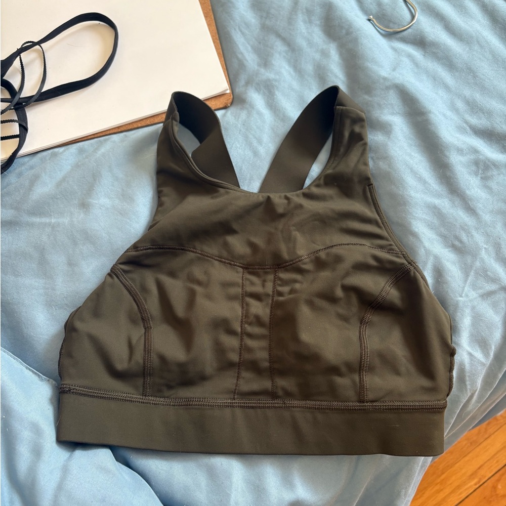 lululemon athletica Dark Olive Sports Bra